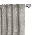 Ambesonne Grey Curtains, Victorian Lace Flowers and Leaves Retro Background Old Fashioned Graphic, Window Treatments 2 Panel Set for Living Room Bedroom, Pair of - 28" x 84", Warm Taupe