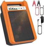 TEPU 10 Mile Solar Electric Fence Charger, 0.2J Output Portable Solar Fence Charger, 24-Hour Uninterrupted Protection, Operates Up to 14 Days Without Sunlight, for Livestock and Predator Protection