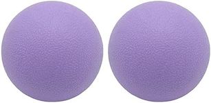 Hard Massage Ball Lacrosse Ball. Firm Trigger Point Ball for Yoga Physical Therapy Myofascial Release Muscle Relaxer Acupoint Massage (2 Pack)