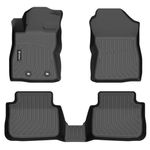 Findway F100 3D Car Floor Mat/Liner (TPE Rubber) Compatible with Subaru Crosstrek Non-Hybrid 2024, All Weather, Laser Scanned, Great Coverage. for 1st & 2nd Row - Black