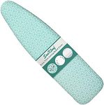 SUNKLOOF Extra Thick Ironing Board Cover and Pad,15x54 Reflective Silicone Ironing Board Cover Resist Scorching and Staining Standard Size Ironing Board Covers with Padding Elastic Edges 4 Fasteners