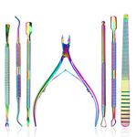 Kalolary 7PCS Ingrown Toenail Clippers Kit, Nail Clippers Nail Clipper Feet, Professional Cuticle Remover Kit Nail Clippers, Stainless Steel Manicure Pedicure Tools