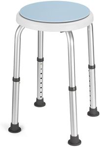 Careboda Swivel Shower Chair for Inside Shower, Adjustable Swivel Shower Stool with Upgraded Stainless Steel, Tool-Free Assembly, 8 Adjustable Heights for Seniors, Elderly, Pregnant and Disabled