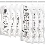 Meetall 6Pack Hanging Vacuum Storage Bag,Reusable Space Saver Compressed Bag with Hanger.3pcs in 26.3x35.4inch (67x90cm) and 3pcs in 26.3x43.3inch (67x110cm).Work with Any Vacuum Cleaner.