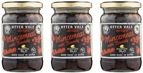 Otter Vale - Mincemeat with Brandy, made with butter and a healthy splash of brandy, hand-made in Devon, gluten-free, 300g glass jar x 3