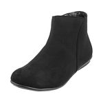 Mochi Women Black Suede Leather Boot UK/5 EU/38 (31-5074)