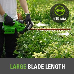 Greenworks 40V Cordless Hedge Trimmer – Lightweight, Battery Powered