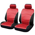 Sakura SS5402 Car and Van Front Seat Covers - 'OAKLEIGH - 1 Pair in Black and Red - Universal Easy Fit, 30.0 cm*72.0 cm*42.0 cm