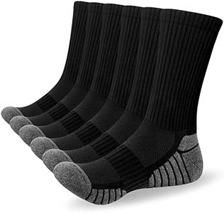 Alaplus Mens womens Socks 6 Pairs Wicking Breathable Cushion Comfortable Casual Crew Socks Outdoor Multipack Performance Hiking Trekking Walking Athletic Socks