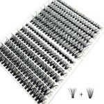 Bransfy False Eyelashes Clusters 280pcs DIY Eyelash Extension D Curl Long Individual Lashes Mixed Faux Mink Lash Clusters Extensions(30D+40D-0.07D 9-16mm)