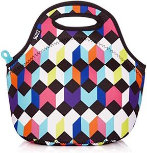 Built NY 5252301 Gourmet Getaway Soft Neoprene Lunch Tote Bag - Lightweight, Insulated and Reusable, One Size, Geometric