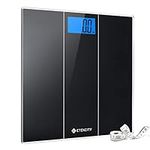 ETEKCITY Digital Body Weight Bathroom Scale with Tempered Glass, Ultra Accurate, Large Easy-To-Read Backlit LCD Display, Step-On Technology, 400 lb/180 kg