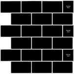 Hode Stick on Tiles Kitchen Bathroom, Black Tile Stickers, Self Adhesive Wall Tiles Peel and Stick Backsplash Tiles Splashback Bathroom Sink Sticky Tiles, 3D, 10-Sheets, 30.5x30.5cm