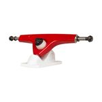 Atlas Truck Co. Kingpin Ultralight Longboard Trucks, 180mm 48 Degree 8mm Reverse Kingpin, Red/White (Set of 2)