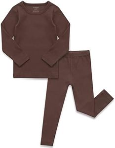 AVAUMA Baby Boys Girls Pajama Set Kids Toddler Snug fit Basic Cotton Sleepwear pjs for Daily (Brown-2 Medium)