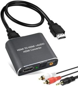 Ozvavzk HDMI 2.0 Audio Extractor 4K@60Hz Distribuidor Audio HDMI 4:4:4 HDR HDMI a Óptico Toslink SPDIF+R/L+Auriculares 3.5mm Convertidor de Audio Estéreo para PS4/5 box Blu-ray DVD