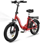 HITWAY Electric Bike for Adults, 20" Fat Tire E Bike 750W 20MPH Removable Folding Electric Bike, 48V/14Ah Battery 55-120KM,All Terrain tire Electric Bicycles