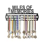 Glory Medal Hangers - Miles of Memories Medal Holder - Metal Wall Display - Holds Up to 60 Medals - Black, Glossy Finish - Perfect for Kids and Athletes