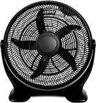 HealSmart 14 Inch 3-Speed Plastic Floor Fans Quiet for Home Commercial, Residential, and Greenhouse Use, Outdoor/Indoor, Black