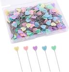 LUTER 200pcs Flat Love Head Pins wi