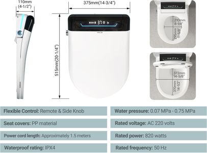 MEJE Electric Smart Bidet Toilet Seat – White