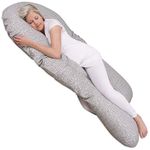 Leachco Back 'N Belly Bunchie Pregnancy/Maternity Body Pillow, Splash Gray, 1 Count (Pack of 1)