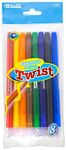 BAZIC Products 8 Color Twistable Crayons, Twist Up Propelling Assorted Color Crayon, Coloring Drawing Art Supplies for Office School Kids Children, 24-Packs