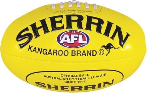 Sherrin AFL Super Soft Touch Football, Yellow, Size 3