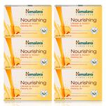 Himalaya Nourishing Cream & Honey Cleansing Bar, Body Soap for Soft and Smooth Skin, Dermatologically Tested, 125 g (4.41 oz), 6 Pack