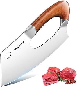 ROCOCO Meat Cleaver Knife Unique Effort Saving Kitchen Knife Professional Stainless Steel Chef Cooking Knives for Cutting Meat Vegetable Father Mother Christmas Gift Bronze