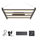 CANAGROW CG2400 LED Grow Light for Indoor Plants 4x4ft Coverage with High Yield Diodes, Sunlike Full Spectrum Dimmable Growing Lamps for Hydroponic Indoor Seeding Veg Bloom Greenhouse (Black)