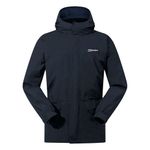 Berghaus Cornice III Interactive Gore-Tex Waterproof Shell Jacket | Durable Rain Coat | Breathable Jacket, Black/Black, M