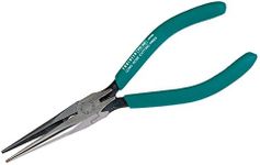 ENGINEER Needle Nose Pliers (160mm) with Integral Wire Cutting Jaws (Long Nose Pliers). Made in Japan. pr-46, Green