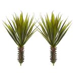 Nearly Natural 6159-S2 Spiky Agave Succulent Plant (Set of 2)
