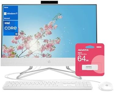 HP 24 Newest Daily All-in-One, 23.8" FHD 1920 * 1080, Intel Core i3-1115G4, 16GB RAM, 1TB SSD, Wi-Fi, Wired KB & Mouse, SD Card Reader, Webcam, Windows 11 Home, White with 64GB USB Flash Drive Bundle