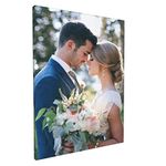 Custom Canvas Prints with Photo Text Personalized Canvas Wall Art Customized Canvas Pictures for Wall to Print Framed for Bedroom, Living Room, Wedding Baby Pet Family Picture - 16x12 inches