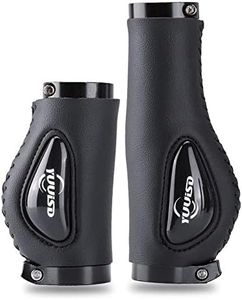 Silicone PU Leather Bicycle Handlebar Grips Sleeve Silicone Meat Ball Shock Grips Absorption Comfortable Mountain Bike Grips for Modified Mountain Bike (Black)