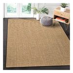 Natural Sisal Area Rug Chunky Textured Handmade Jute Runner Rug Cat Scratcher Mat Tatami Balcony Linen Floor Carpet With Non Slip Backing Beige