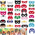 Hollraiku 36Pcs Superhero Masks Superhero Cosplay Party Masks Felt Half Masks