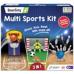 Smartivity Multi Sports Kit for Kids 6-12 Year I Basketball, Football & Bowling | Birthday Gifts for Boys & Girls | DIY Science Toy for Kids 6,7,8,9,10,11,12,13,14 YearsI STEM Wooden Construction Game