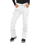 Arctix Women's Sarah Fleece-Lined Softshell Pants, White, Medium (8-10) Short