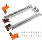 6 Pairs 21 Inch Soft Close Drawer Slides Full Extension Undermount Drawer Slides up to 3/4 Inch Thick Drawer Box Bottom Mount Kitchen Dresser Drawer Slides 100 lbs Heavy Duty