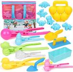 Tagitary Snow Toys for Kids Outdoor, Snowball Maker Toys Outdoor Winter Toys Snow Molds with Snow Duck Maker Tool Clip Shovels, Snow Block Maker with Storage Bag Gifts for Kids Winter Snow Toys Kit