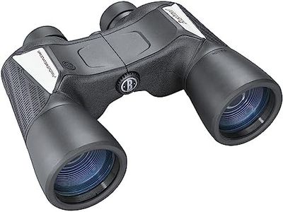 Bushnell Spectator Sport PermaFocus 10x50 Waterproof Binoculars for Sporting Events, Focus Free Design, 10x Magnification, 50mm Objective, IPX4 Waterproofing, BaK-4 Roof Prism, Black (BS11050)