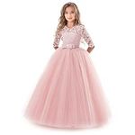 NNJXD Girl's Embroidery Tulle Lace 