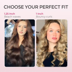 TYMO CURLPRO Rotating Curling Iron 1.25" – Pink