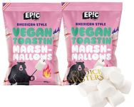 Vegan Marshmallows | American Style Epic Vegan Extra Large Toasting Marshmallows - Gluten Free - 2 Packs of 200g