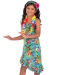 (PKT) (9911421) Child Girls Hawaii Dress Blue Costume (8-10yr)