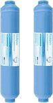 Geekpure Replacement 10 inch Universal Inline Deionization DI Water Filter - TDS Down to 0-1/4" Thread (2 Count)