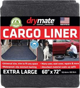 Drymate Cargo Liner Mat (60” x 72”), Dog Seat Cover, Trunk Liner, Absorbent, Waterproof, Machine Washable, Protects Vehicle Interior, for SUVs, Trucks, Vans, Cars (Made in The USA)
